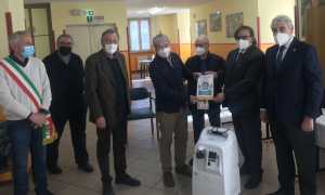 Da dx Luigi Viana Michele Clemente il dott. Fausto Spagnoli Sergio Merletti i Walter Costantini Marco Zacchera don Mauro Caglio Gianmaria Minazzi 