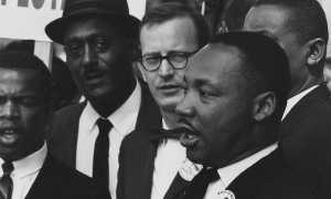 Dr. Martin Luther King Jr. at a civil rights march on Washington D.C. in 1963