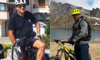 FOTO CRISTIANO BILUCAGLIA ED EDI RIGHI IN VIAGGIO IN BICICLETTA