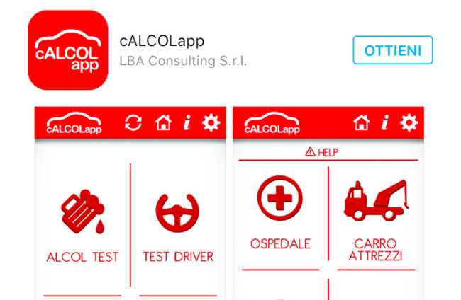 app alcool calcolapp