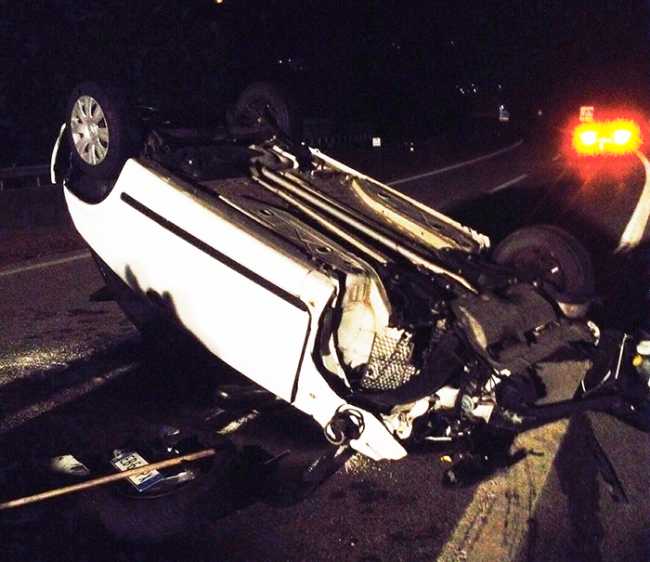 auto cappotata superstrada citroen