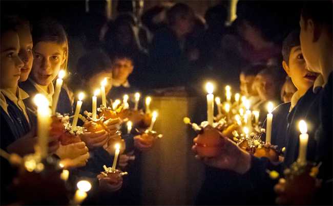 bambni messa candele