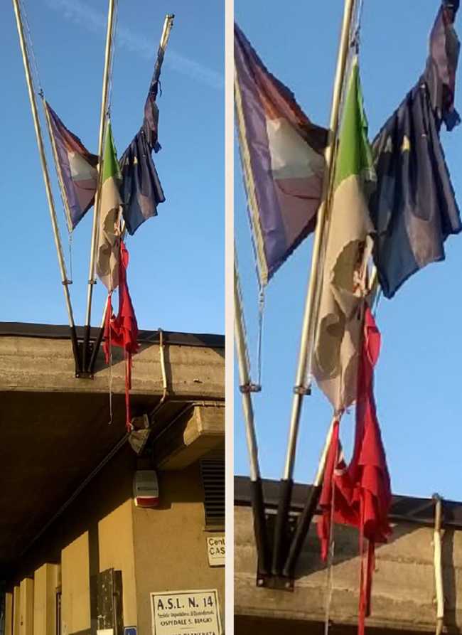 bandiera ospedale montaggio