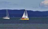 barca vela lago