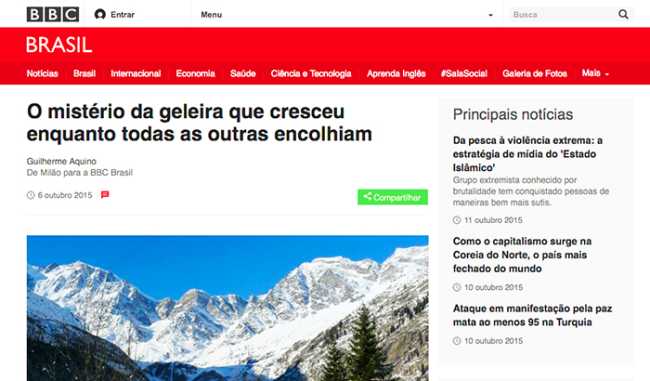 bbc brasile ghiacciaio belvedere