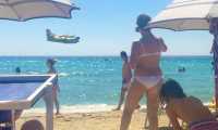 canadair mare spiaggia gallipoli 17