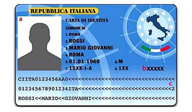 carta identita elettroniva tessera