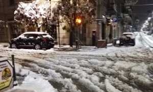 domo incrocio viale neve notte