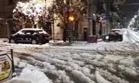 domo incrocio viale neve notte