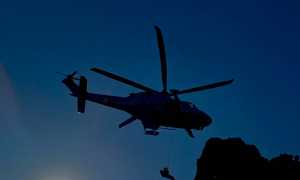 elicottero notte verricello