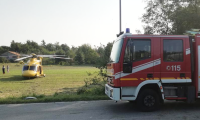 elicottero 118 prato vigili fuoco camion