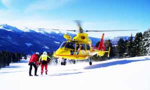 elicottero soccorso neve
