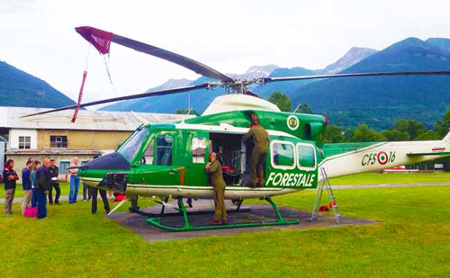 esercitazione forestale elicottero