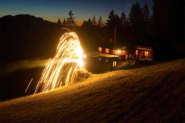 fuoco artificio baita