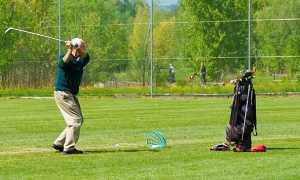 golf giocatore swing