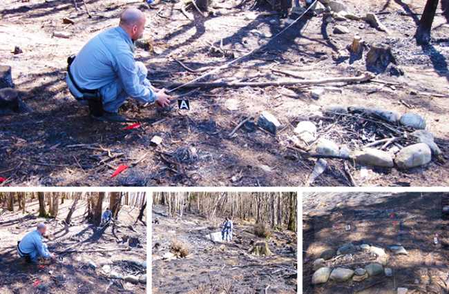 incendio rilievi bosco mix