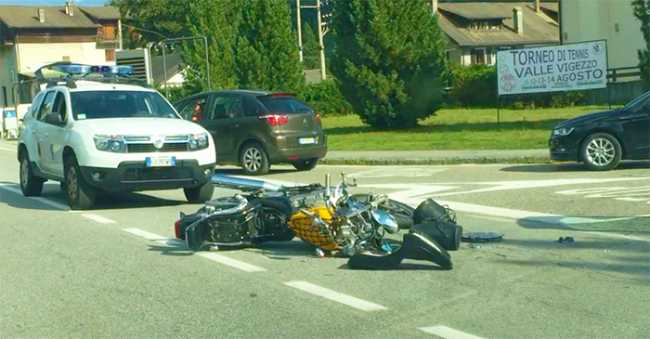 incidente centro fondo vigezzo moto