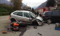 incidente moto auto premosello