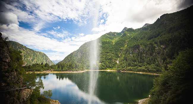 lago antrona paese sommerso photoshop