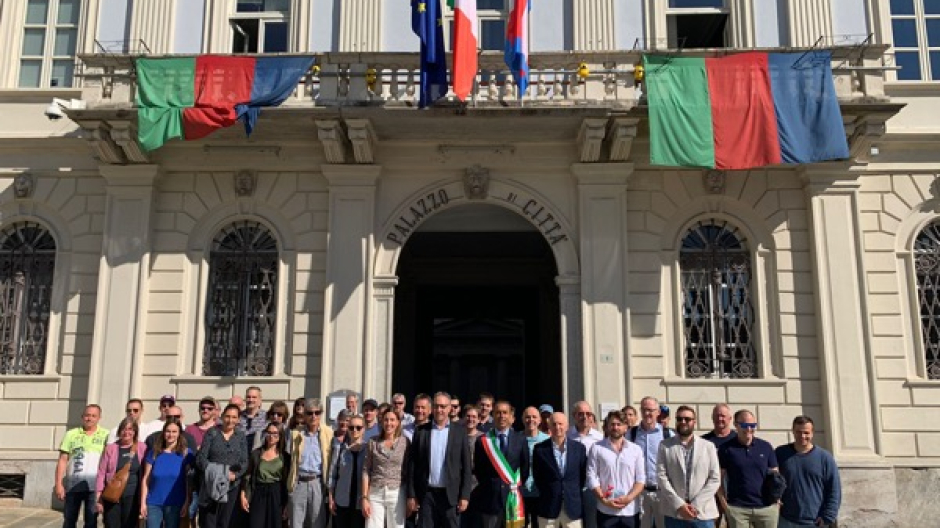 Ceo e dipendenti dell ferrovia Matterhorn-Gotthard-Bahn in visita a Domodossola