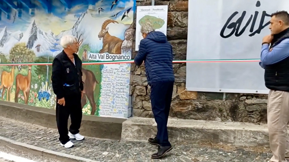 Un inno alla natura: inaugurato il murale di Guido Daniele a San Lorenzo di Bognanco