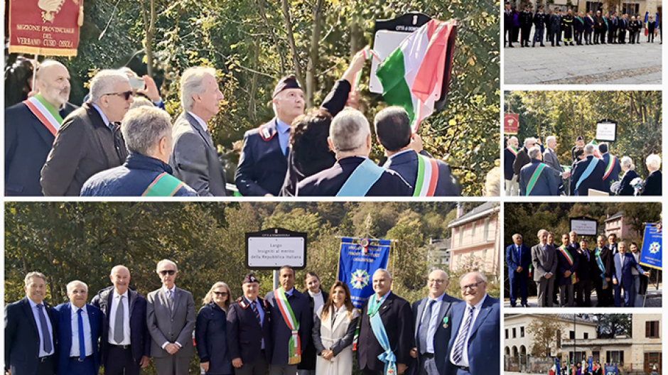 Domodossola: inaugurato Largo Insigniti al Merito della Repubblica Italiana