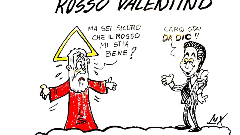 Addio Valentino. La vignetta di Lux