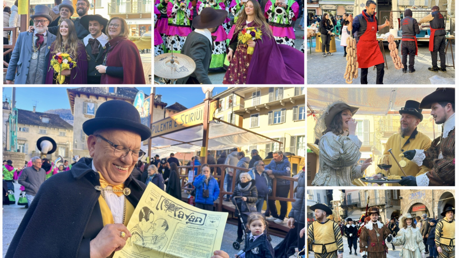 Il Tavan in edicola, la Contessa assaggia il salamino: a Domodossola è Carnevale