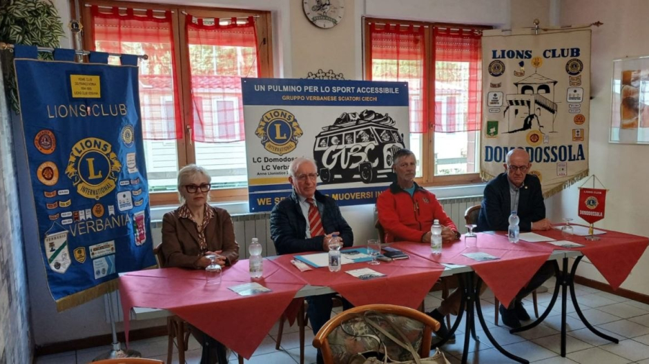 Domodossola, Lions a tavola per gli sciatori ciechi