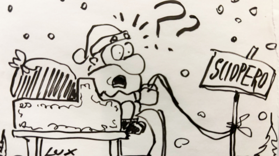 Anche Babbo Natale ha i suoi problemi...la vignetta di Lux