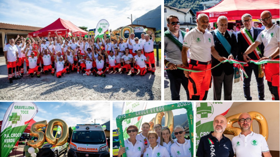 Croce Verde Gravellona, 50 anni in servizio: la festa e il futuro in costruzione