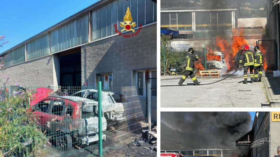 Crevola: un cassone pieno di carta all'origine del rogo che ha distrutto due auto
