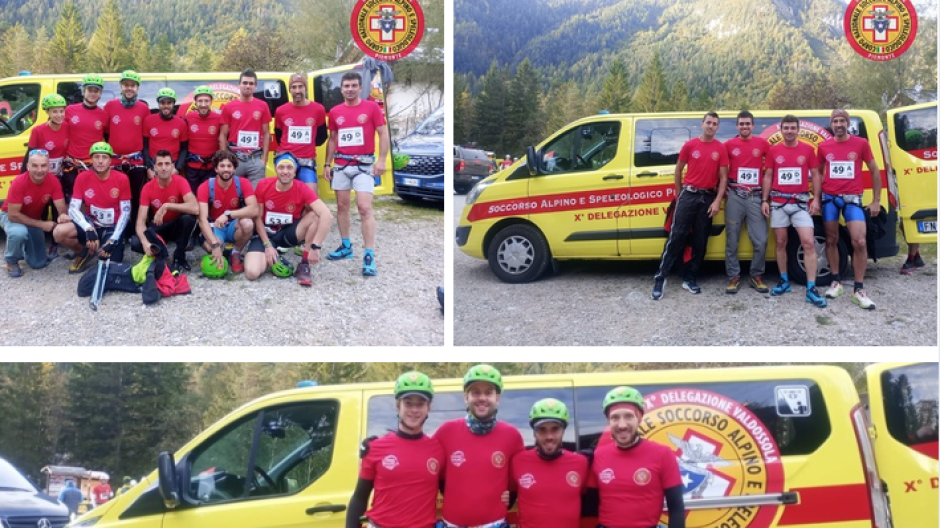 I volontari ossolani brillano alla Dolomiti Rescue Race di Pieve di Cadore