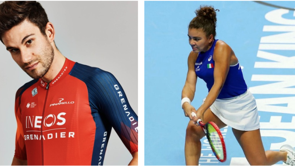 Filippo Ganna e Jasmine Paolini portano in Italia la Torcia Olimpica