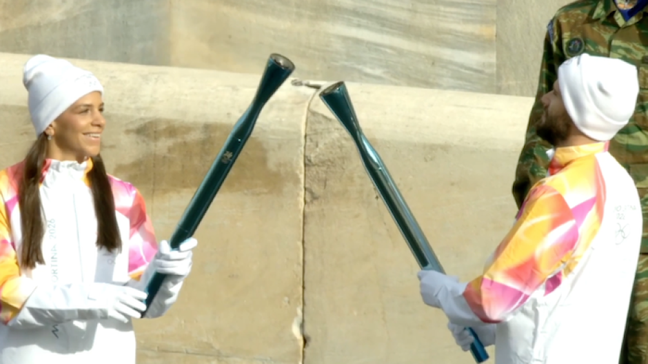 Filippo Ganna tedoforo d’eccezione nella cerimonia della fiamma olimpica