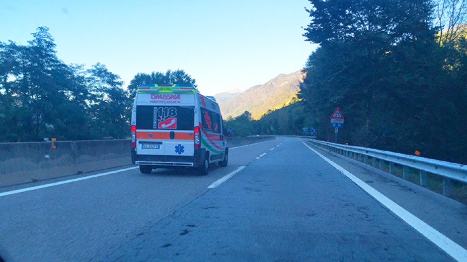 Incidente in superstrada nei pressi di Domdossola