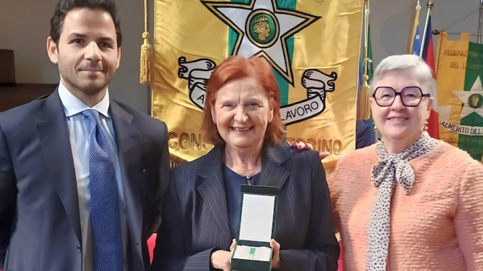 Maura De Tomasi premiata con la Stella al merito del Lavoro 