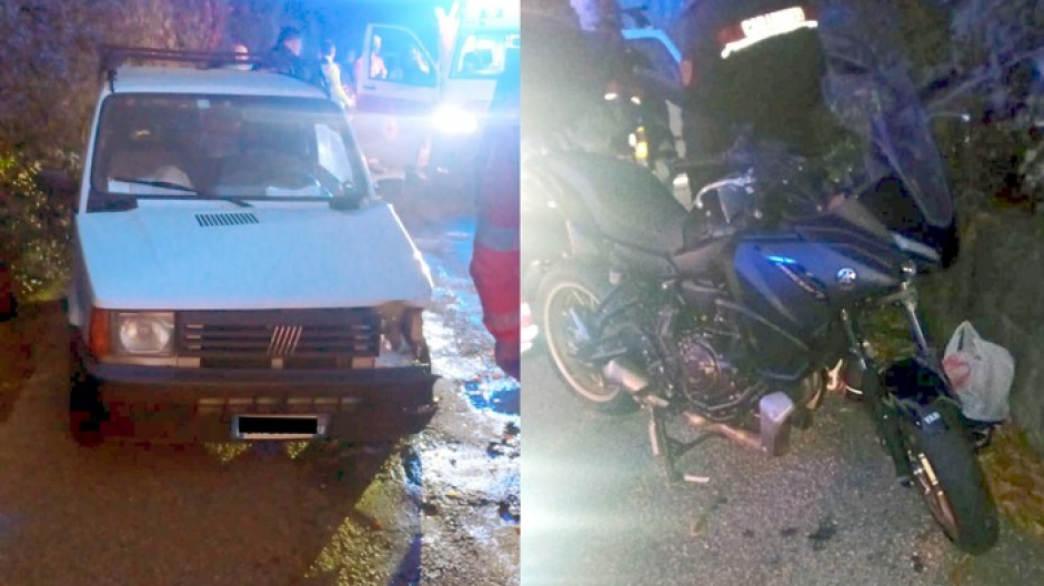 Grave incidente auto-moto all’alba sulla statale 34 
