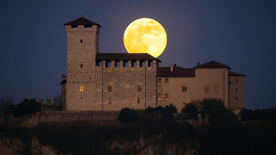 La superluna del Lupo sul Lago: gli scatti di F. Cotroneo tra scienza e bellezza