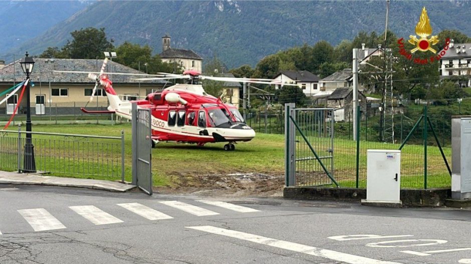 Cercatore di funghi recuperato dall'elicottero dei Vigili del fuoco a Druogno