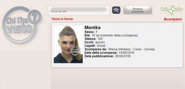 monika chi l ha visto