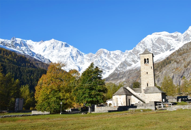 monte rosa dorf tiglio autunno neve