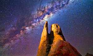 notte stelle roccia cielo