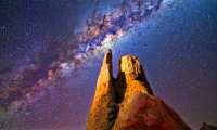notte stelle roccia cielo