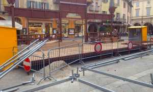 palco carnevale sabbia transenne
