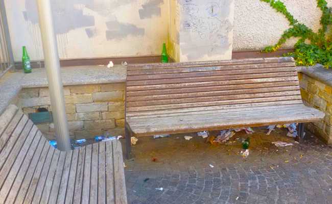 panchina birre degrado