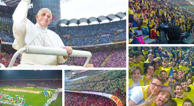 papa francesco san siro mix