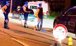 polizia posto blocco