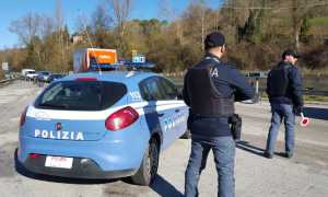 polizia blocco