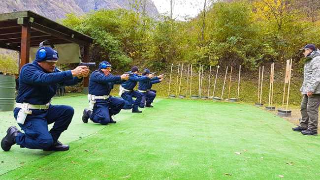 polizia municipale domo pistole tiro